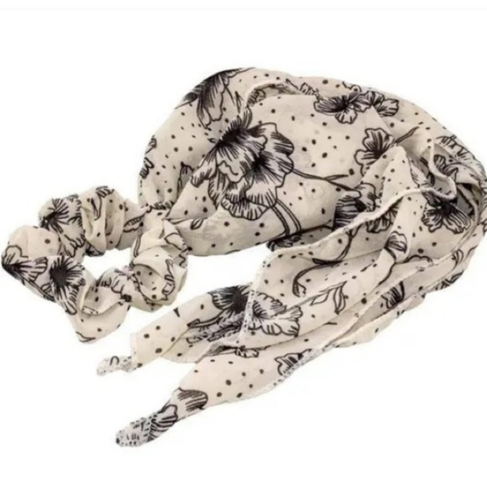 *FREE* New Kenneth Bernard Collection Hair Scarf - Black & White